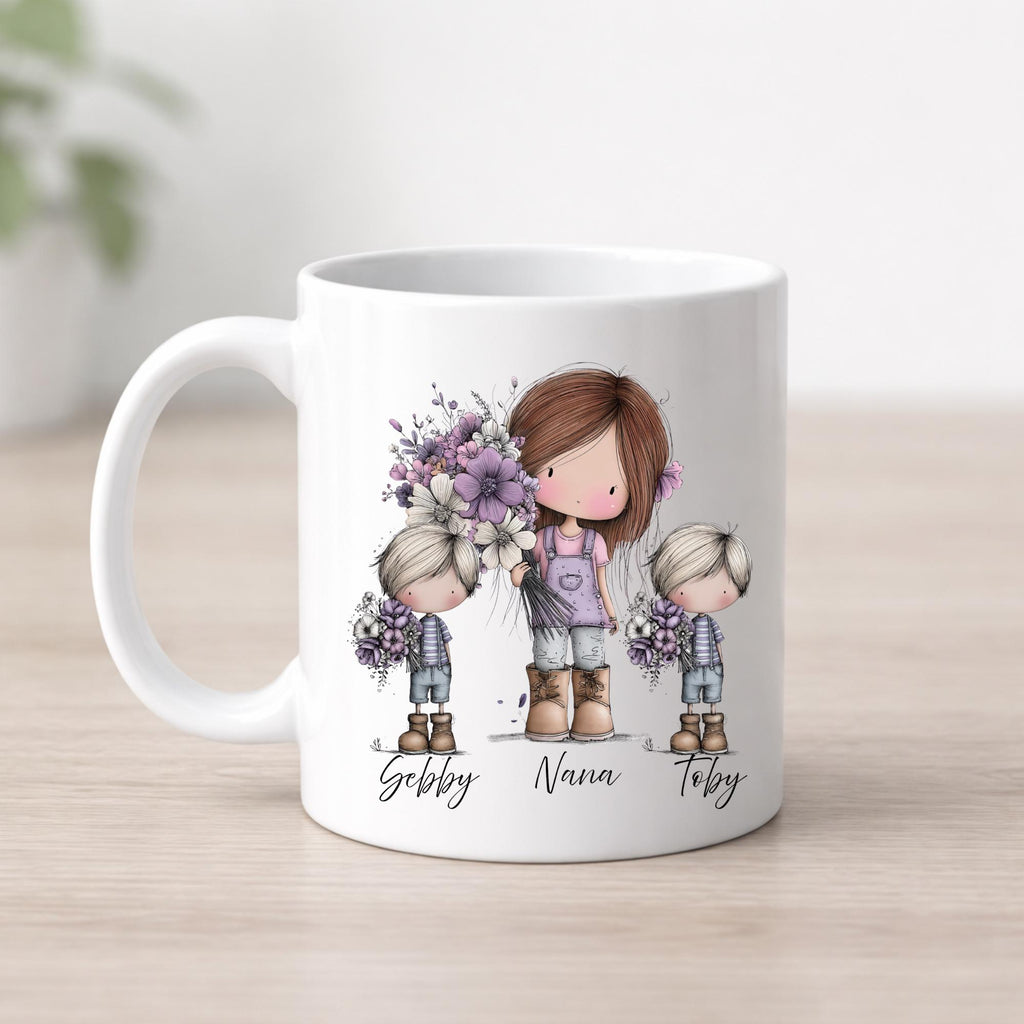 Mum gift idea. Mum Mug. Personalised. Custom Combinations. Any message and names.