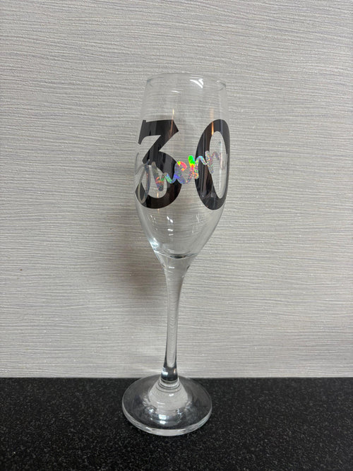 Celebration glass. Birthday gift. Special birthday gift. Personalised glass.