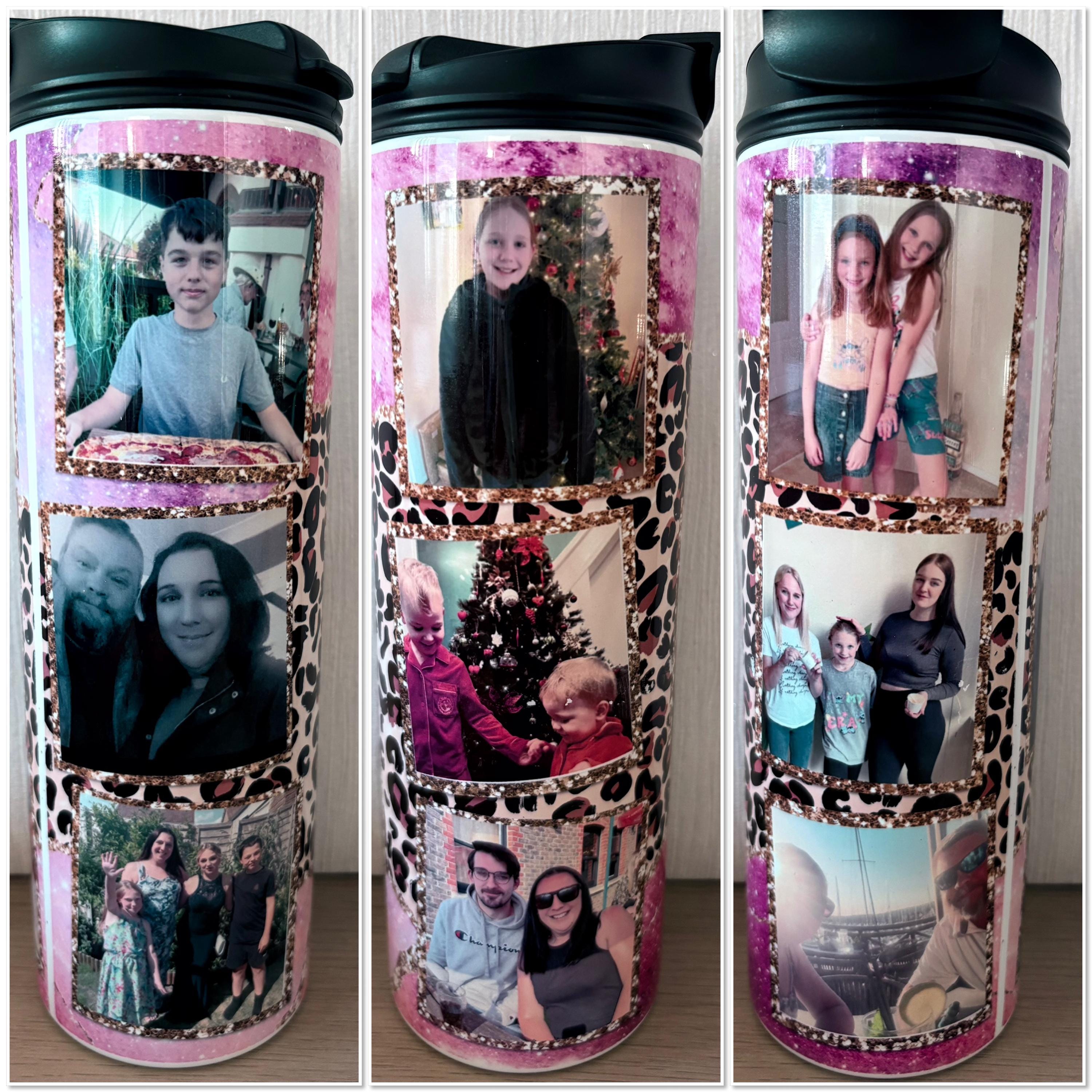 Personalised Travel mug. Customised. Personalised. Any design. Travel mug. Travel cup. Photo gift.