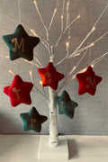 Star decoration. Personalised Christmas decorations, Velvet stars.