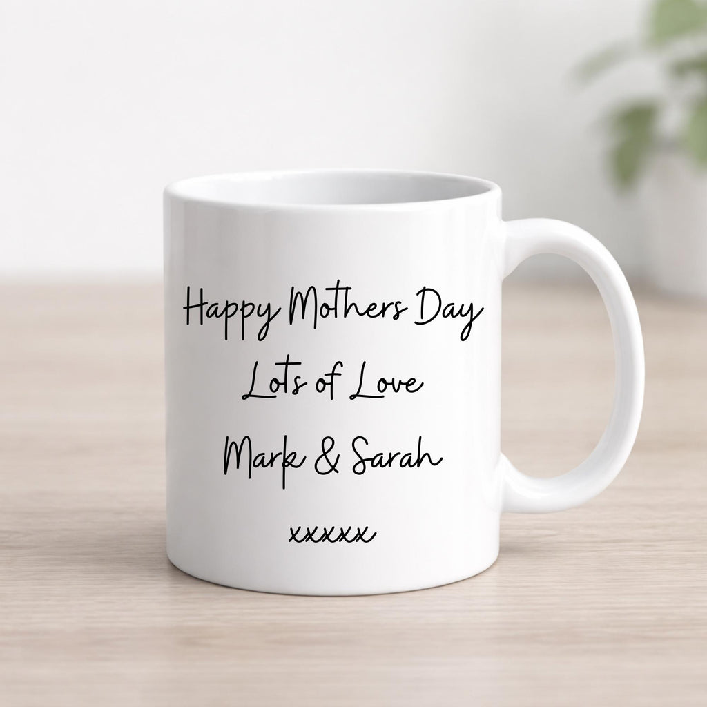 Mum gift idea. Mum Mug. Personalised. Custom Combinations. Any message and names.