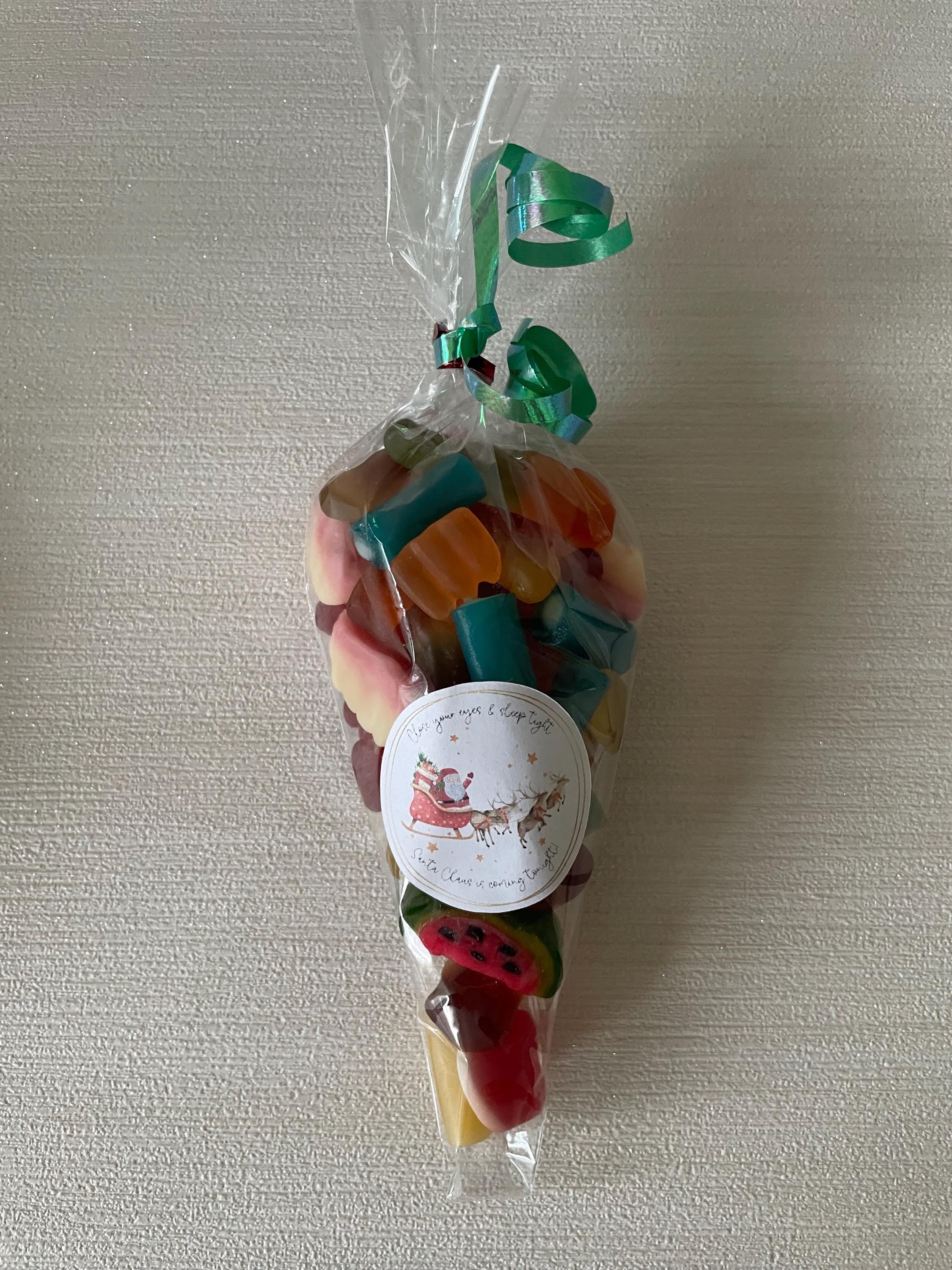 Personalised Christmas Eve bag, small bag with treat cones! Christmas bag. Stocking filler.