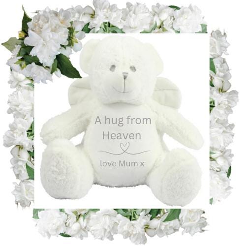 Angel Memory Bear, Personalised. Any design. Memory Teddy. Baby loss. Family Loss.