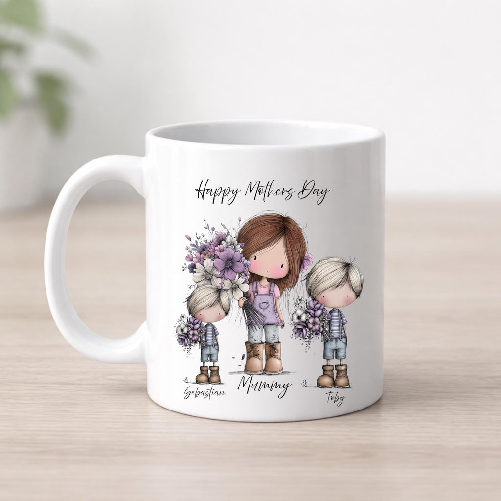 Mum gift idea. Mum Mug. Personalised. Custom Combinations. Any message and names.