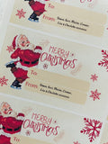 Personalised Christmas Gift Stickers, Custom Christmas Labels. Gift tags.