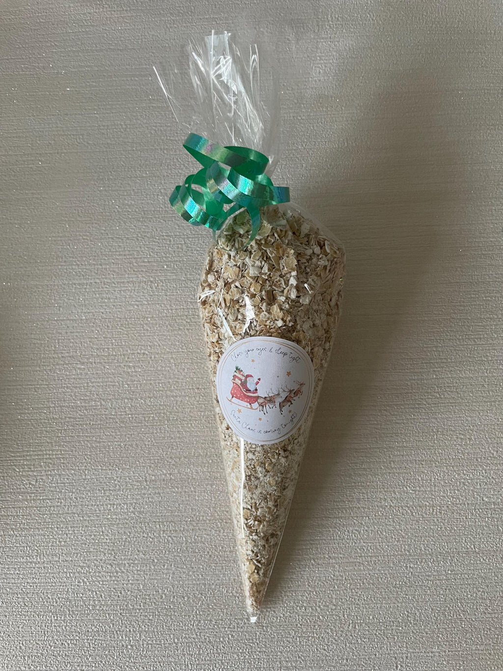 Personalised Christmas Eve bag, small bag with treat cones! Christmas bag. Stocking filler.