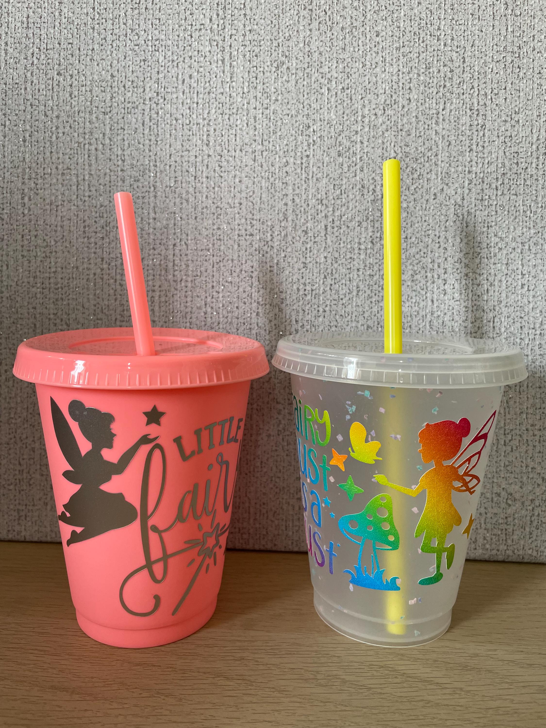 Personalized Cold Cup with Lid and Straw - Custom Name Design. Cup gift.