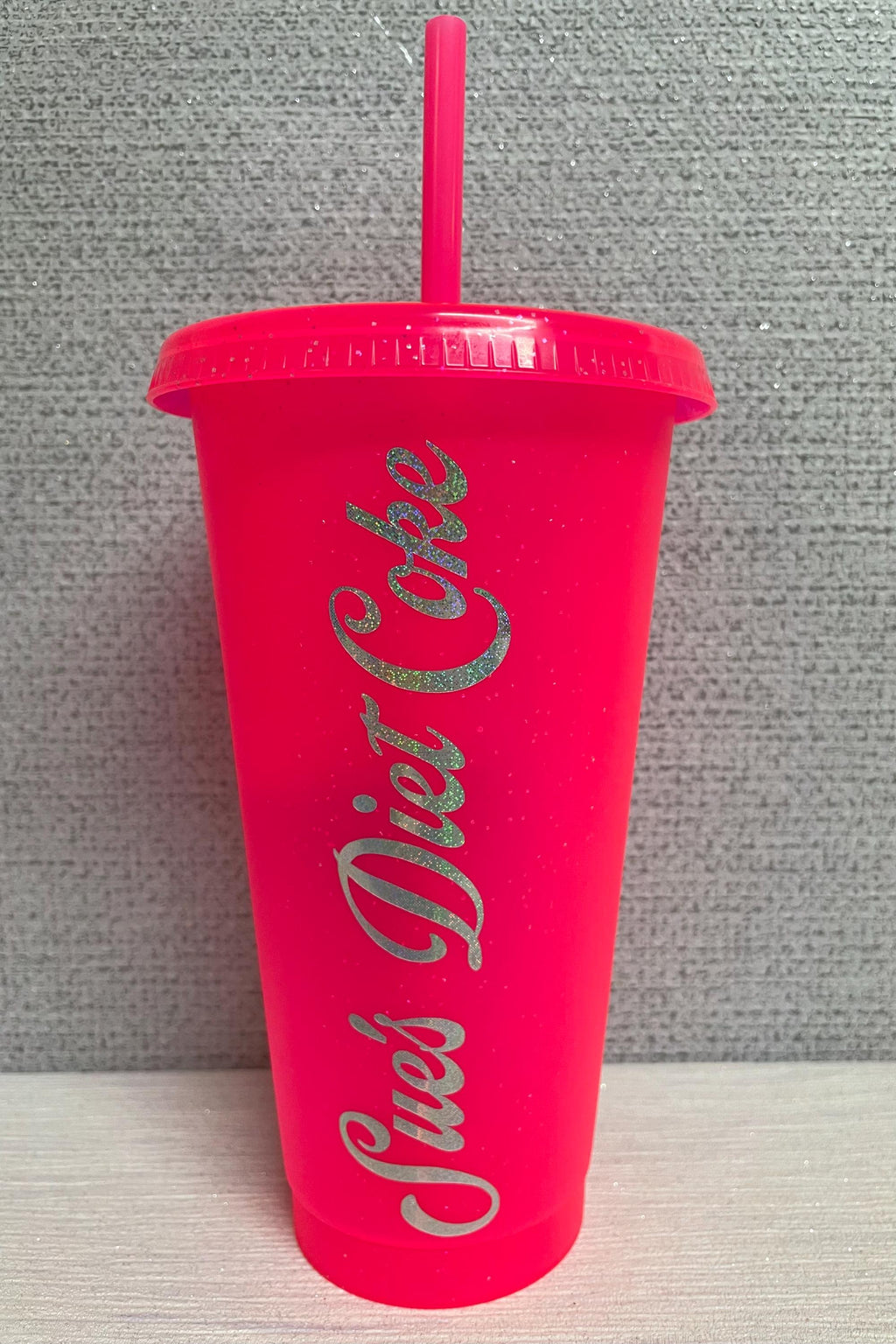 Personalized Cold Cup with Lid and Straw - Custom Name Design. Cup gift.