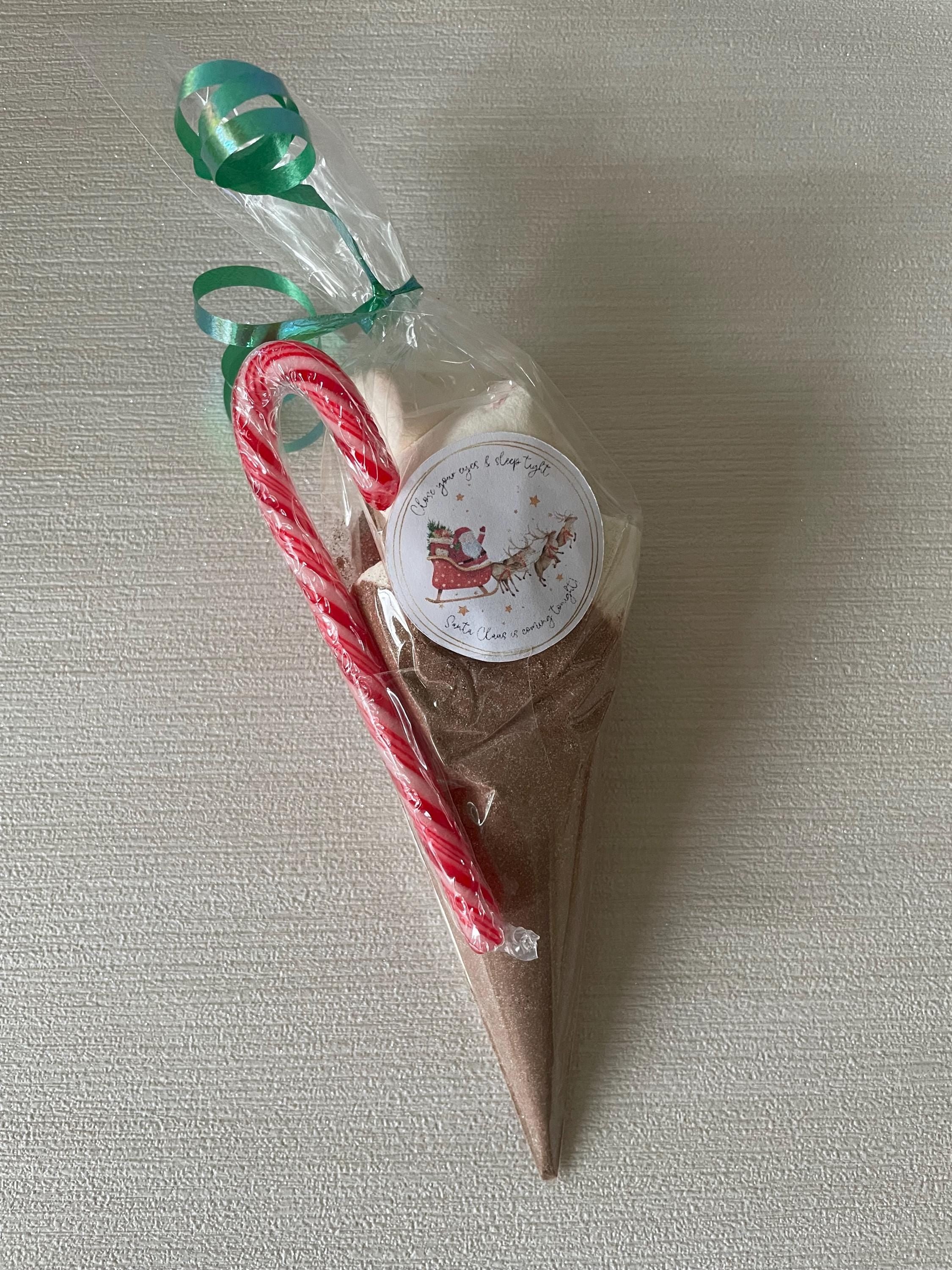 Personalised Christmas Eve bag, small bag with treat cones! Christmas bag. Stocking filler.