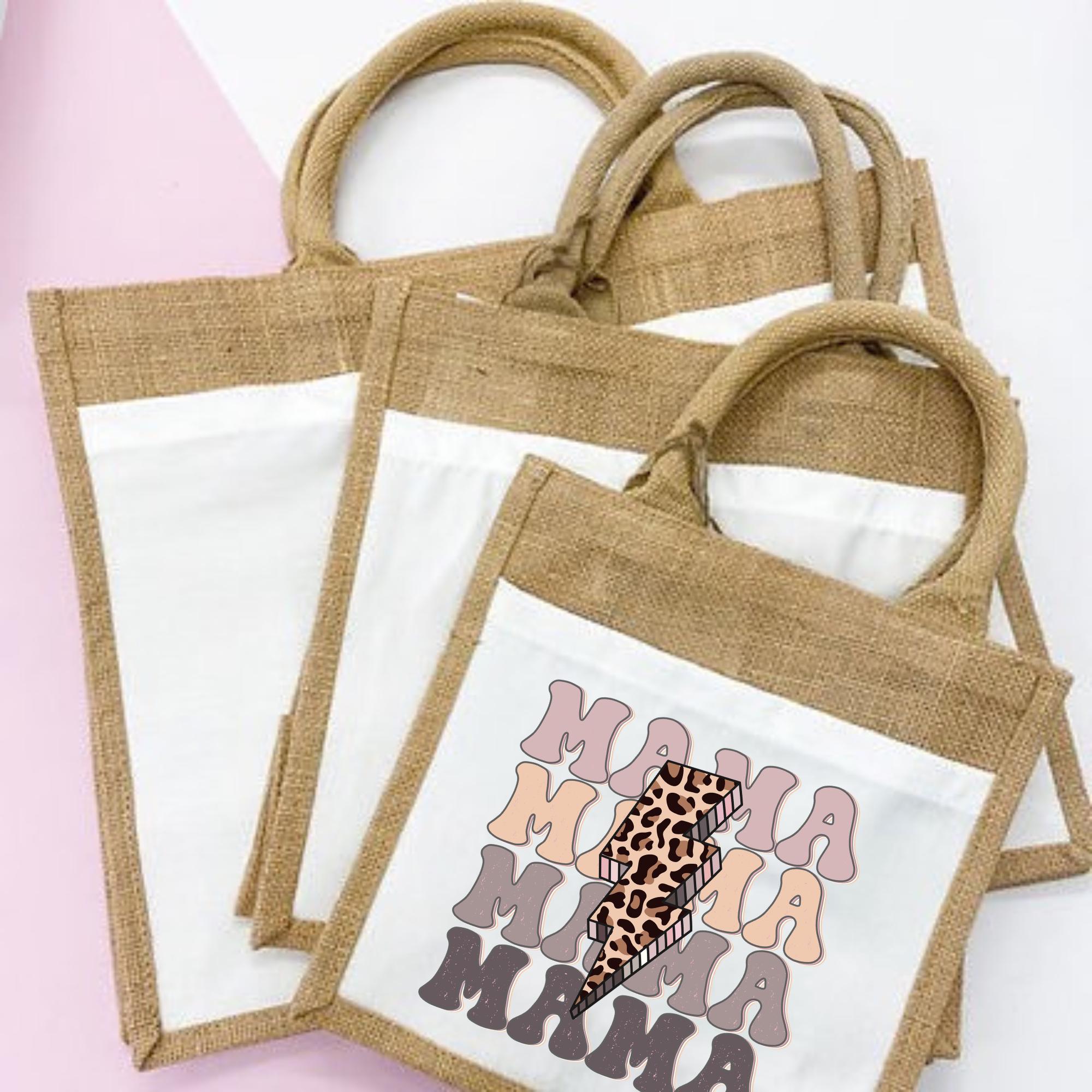 Mama Jute bag. Mum gift idea. Can be personalised. 4 designs available. Shopping Bag.