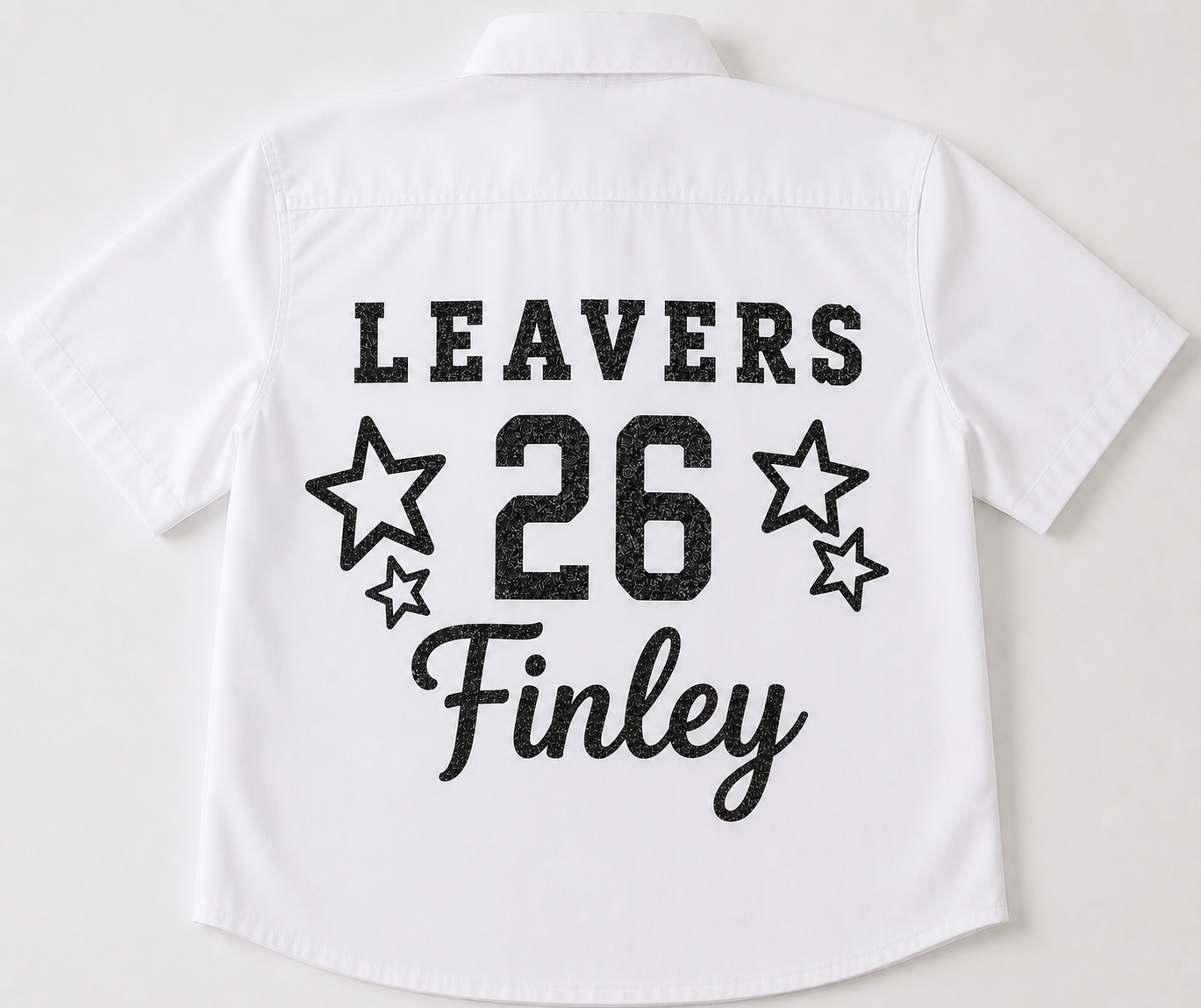 Leavers Shirt Transfers. Personalised. Ready to iron on.