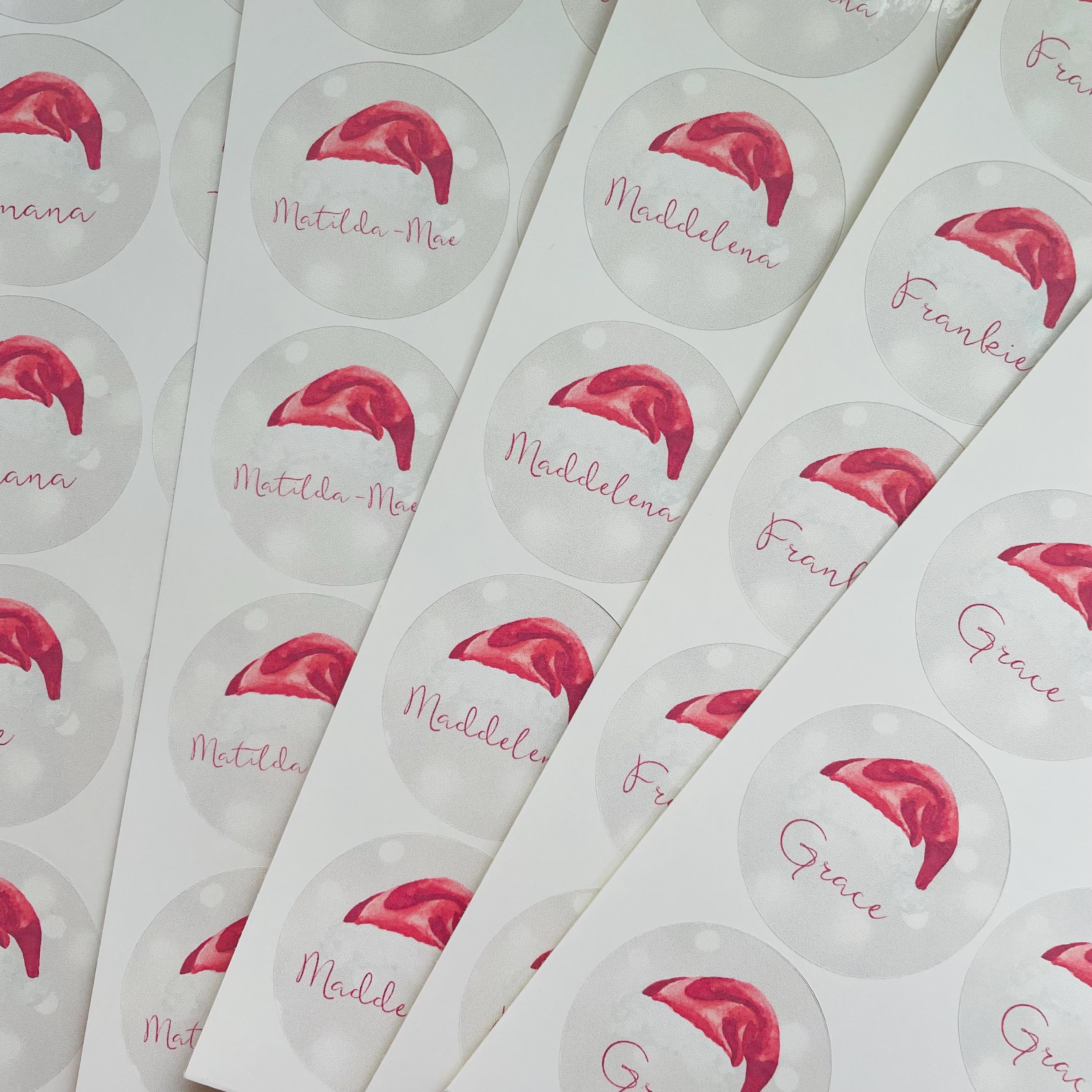 Personalised Christmas Gift Stickers, Custom Christmas Labels. Gift tags.