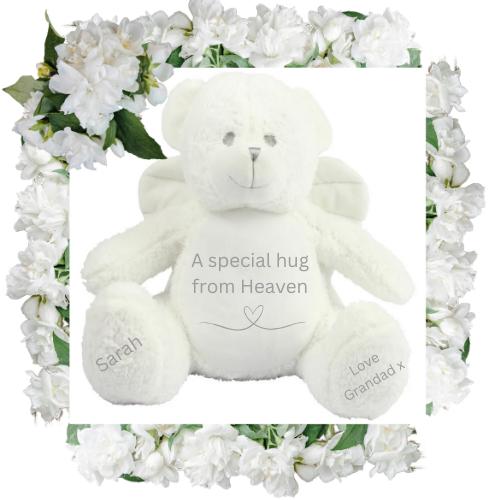 Angel Memory Bear, Personalised. Any design. Memory Teddy. Baby loss. Family Loss.