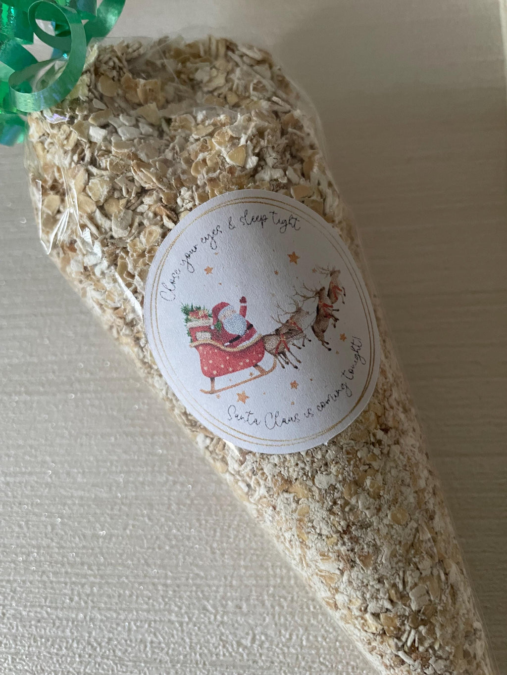 Personalised Christmas Eve bag, small bag with treat cones! Christmas bag. Stocking filler.