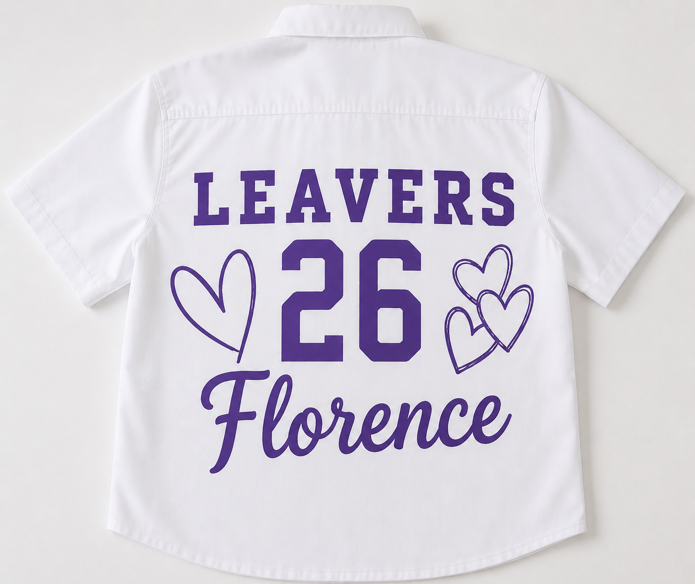 Leavers Shirt Transfers. Personalised. Ready to iron on.