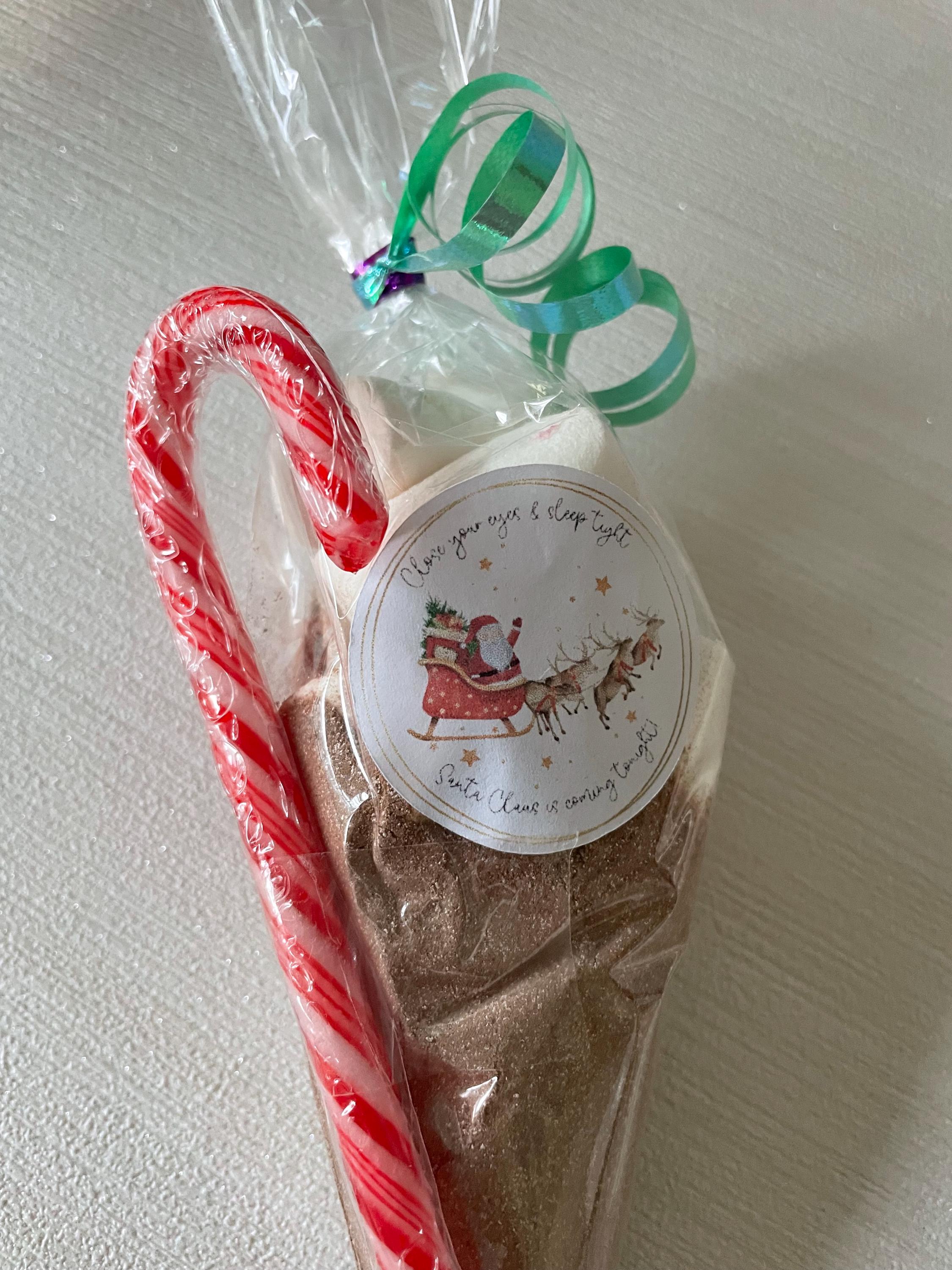 Personalised Christmas Eve bag, small bag with treat cones! Christmas bag. Stocking filler.