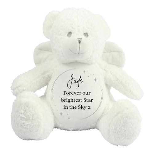Angel Memory Bear, Personalised. Any design. Memory Teddy. Baby loss. Family Loss.