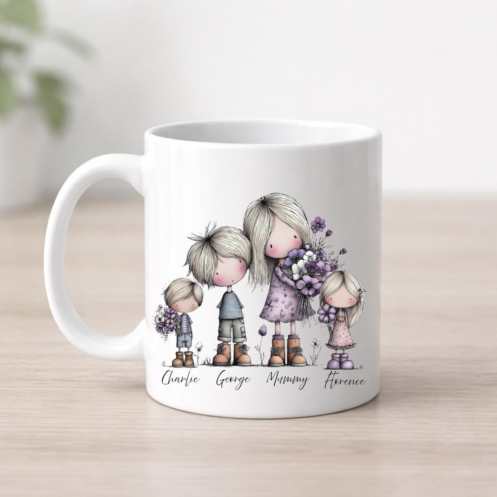 Mum gift idea. Mum Mug. Personalised. Custom Combinations. Any message and names.