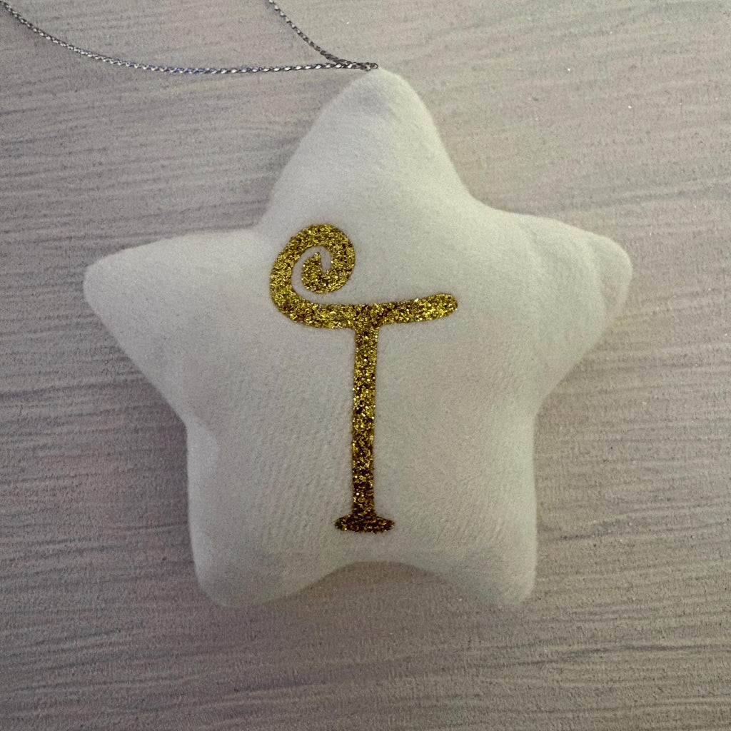 Star decoration. Personalised Christmas decorations, Velvet stars.