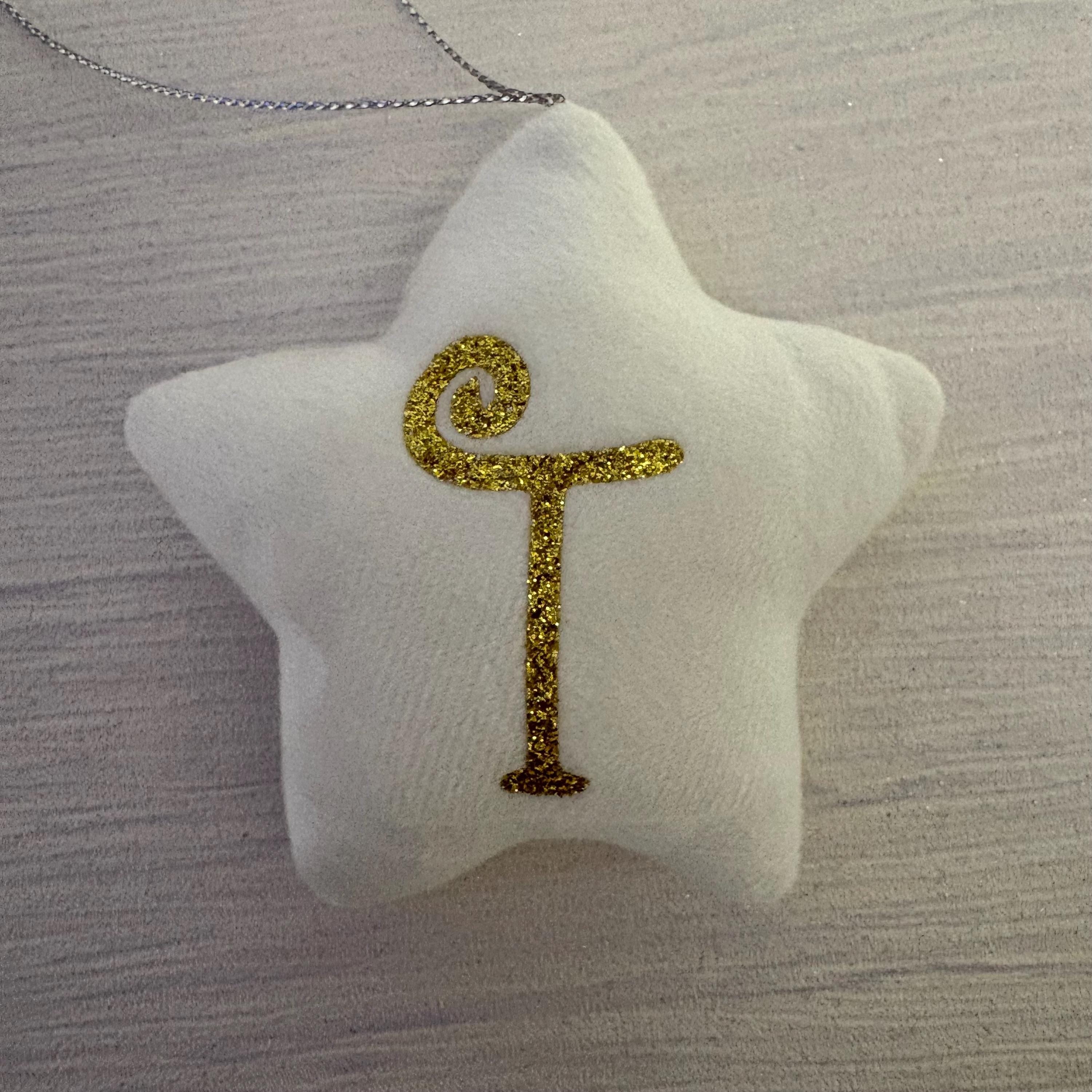 Star decoration. Personalised Christmas decorations, Velvet stars.