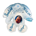 Personalised Teddy, Bunny, soft toy.  Photo Baby Gift, Christening Gift. New Baby gift.