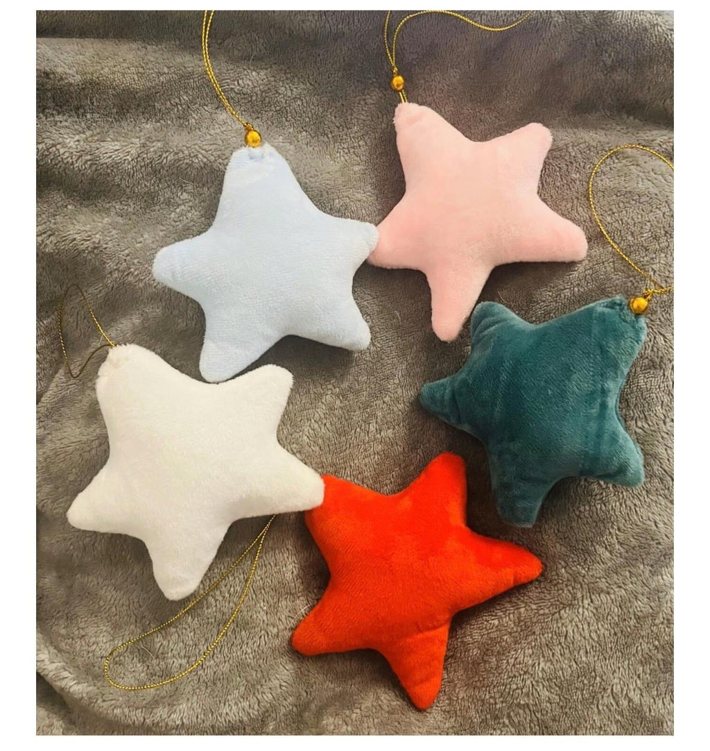 Star decoration. Personalised Christmas decorations, Velvet stars.