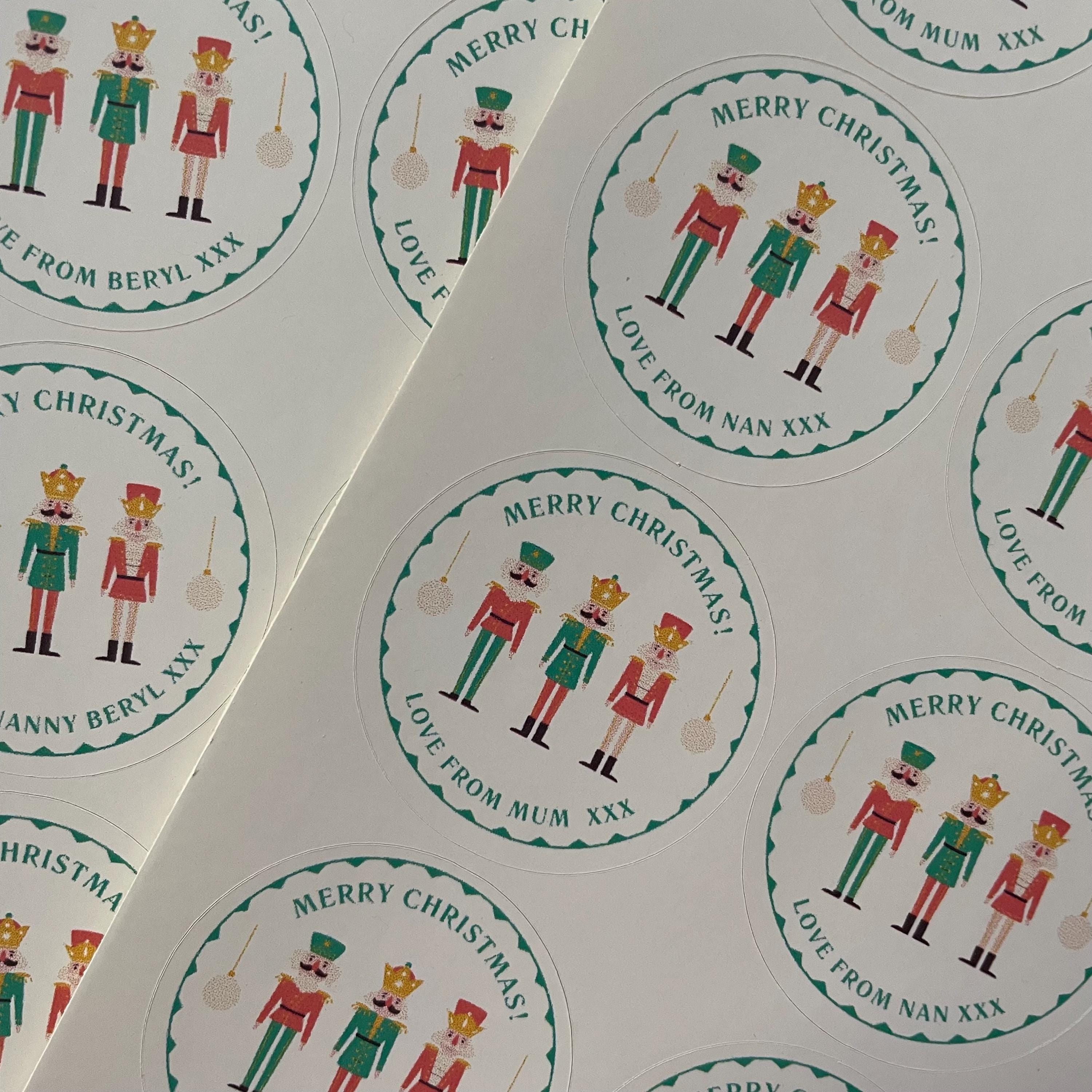 Personalised Christmas Gift Stickers, Custom Christmas Labels. Gift tags.