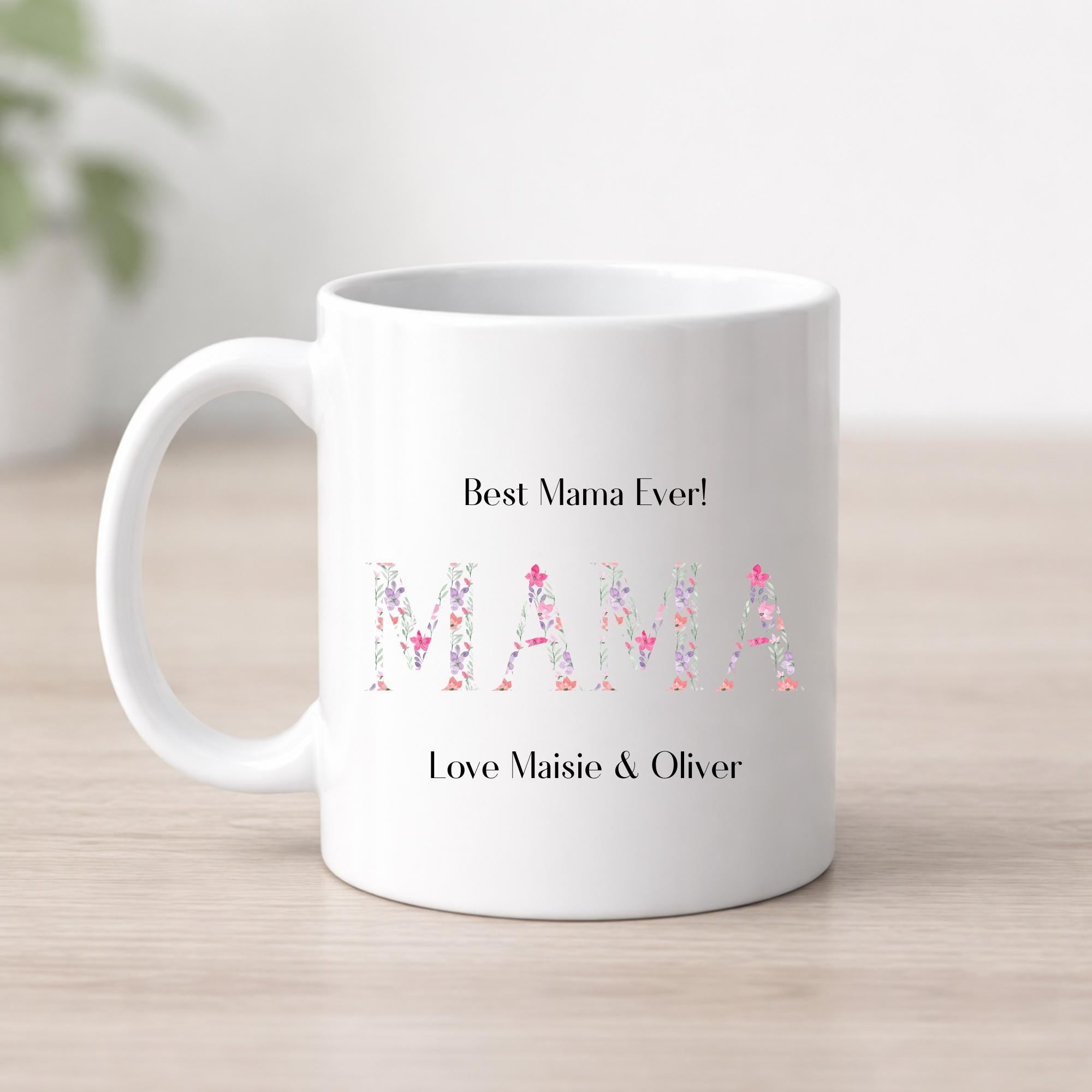 Personalised Mugs. Mummy/Mama/Nan/Nana etc custom made to order. Mothers Day Gift idea.