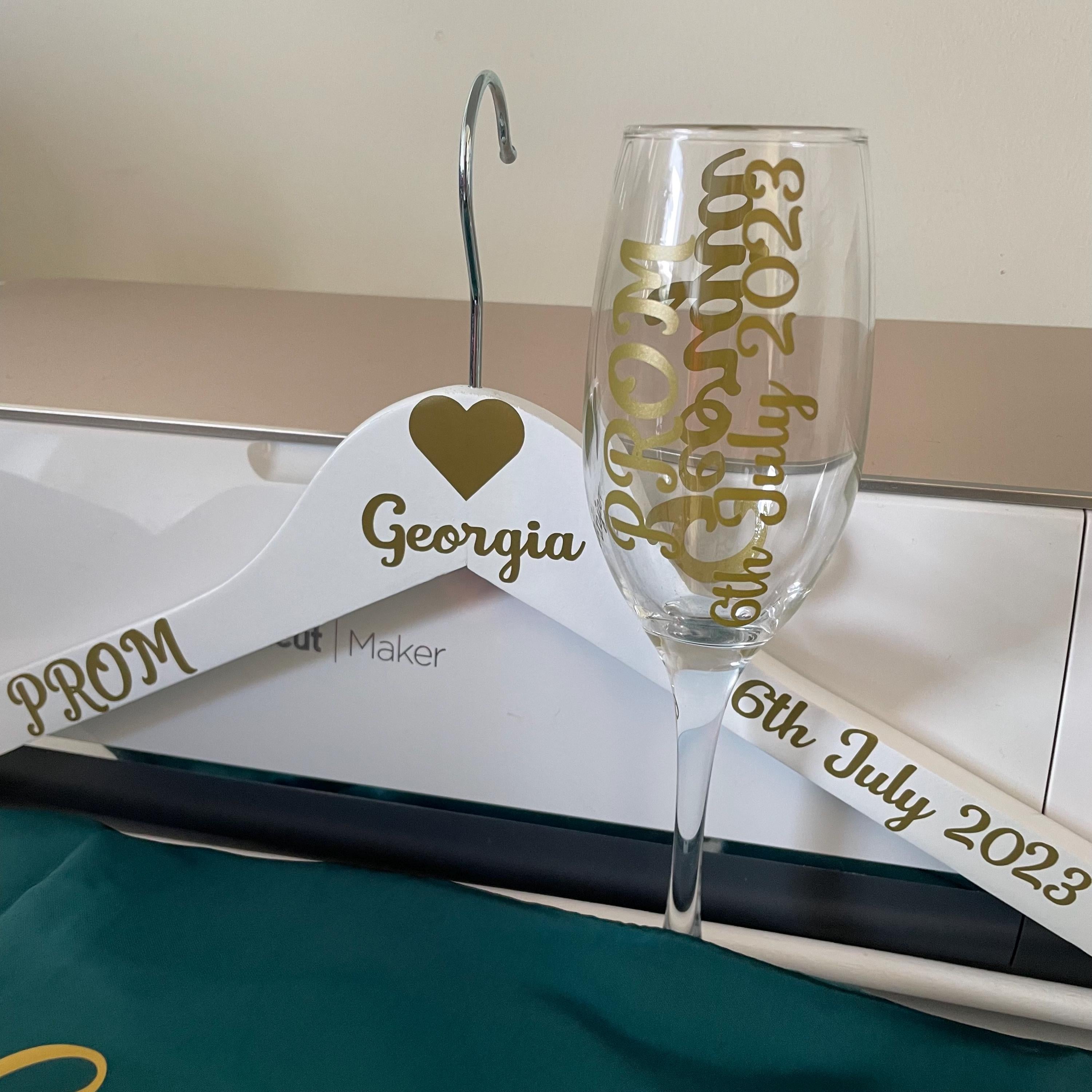 Prom glass. Personalised. Prom Parties and gift ideas. Made to order.