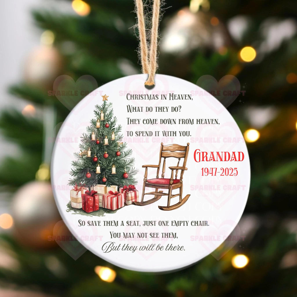 Christmas decoration. Memorial. family loss. Personalised decoration. Various designs.