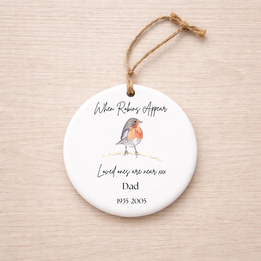 In memory of, Memorial decoration. Ceramic hanging decoration.