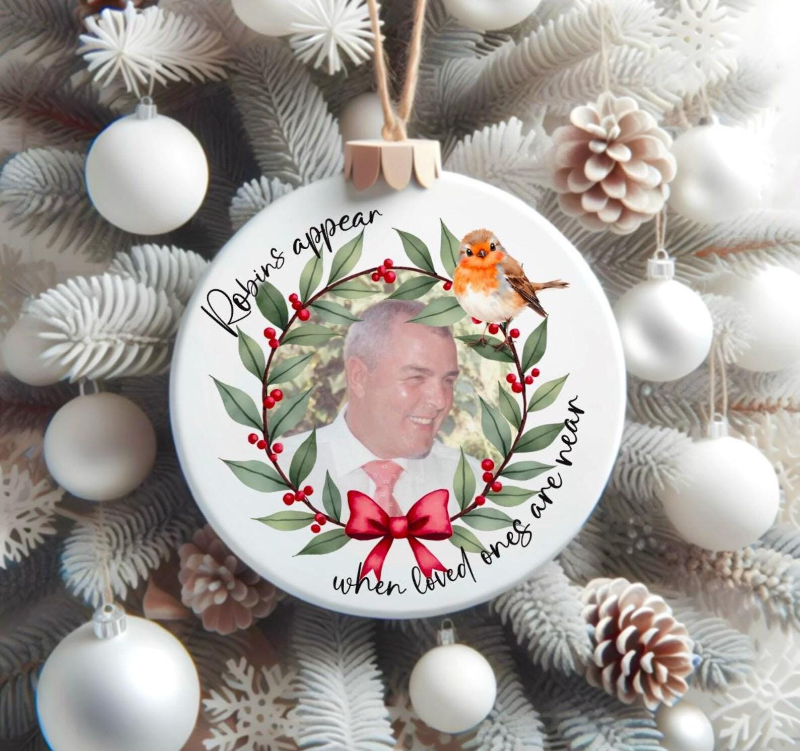 Christmas decoration. Memorial. family loss. Personalised decoration. Various designs.