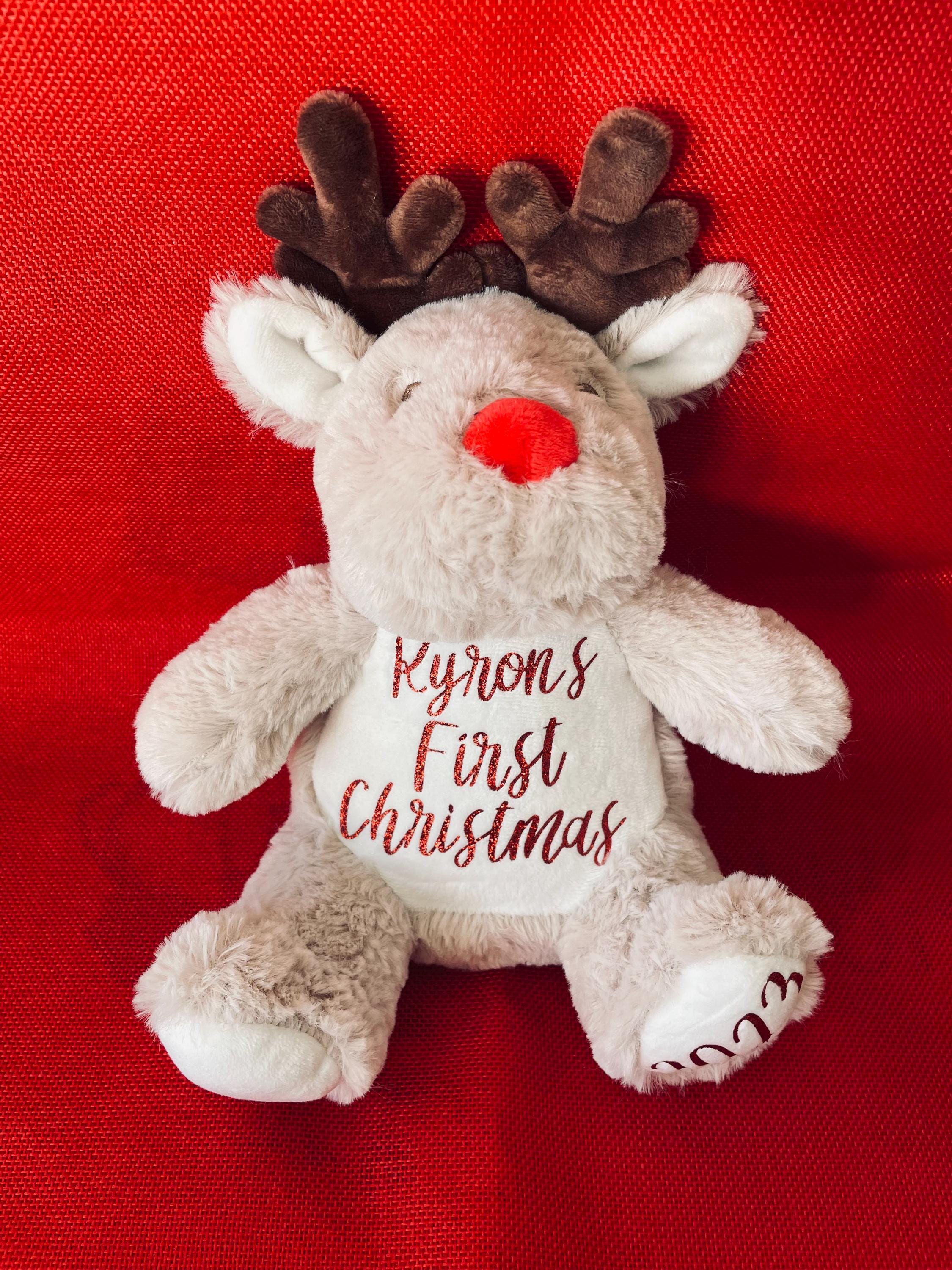 Personalised Reindeer. Personalised Penguin. Adorable Christmas Gift. Christmas gift. Baby First Christmas. Baby gift.