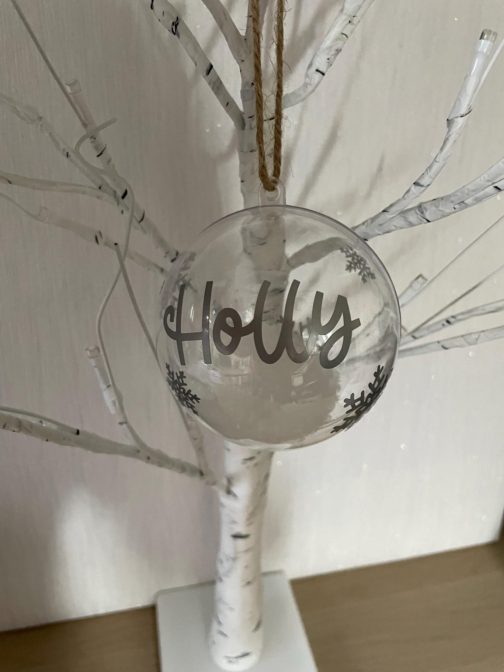 Personalised Christmas Bauble.  Faux Snow Filled bauble. Christmas decoration. Tree decoration. Christmas gift.